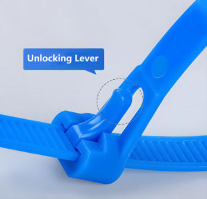 Attaches de câbles réutilisables 5x250mm certifiées CE/ROHS, attaches en nylon de haute qualité, attaches réglables 4.8x250mm, longueur 10 pouces - Product Image 4