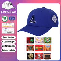 Casquette de baseball en sergé de coton personnalisée avec broderie frontale, étiquette latérale, visière incurvée, style sportif, avec logo privé