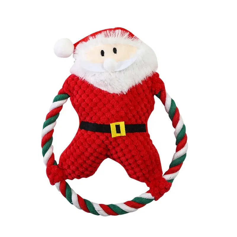 Hot Selling Santa Claus Chew Squeaker Pet Toys Wholesale Christmas Dog Toys for Dogs Pet Christmas Toy Set