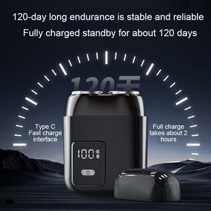 <span class=keywords><strong>HEIMA</strong></span>-Afeitadora eléctrica portátil para hombre, afeitadora de viaje recargable por USB, UVC, esterilización automática, inalámbrica, IPX7, cuerpo de zinc - Product Image 3