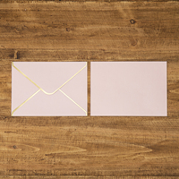Enveloppe de mariage 13.34X8.42cm Enveloppes à rabat en V dorure rose pour carte-cadeau d'invitation d'anniversaire Carton de papier auto-scellant