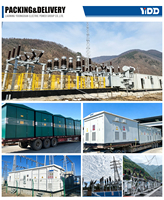 Subestación Móvil de Tres Transformadores de Potencia de 69kv, Subestación Integrada Prefabricada en Contenedor para Proyectos de Parques Eólicos