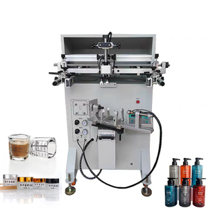Semi-automatic Cylindrical Plastic Bottles Drinking Glass Screen Printing Machine for Glass Bottle Wine Bottle