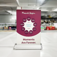 Bannières publicitaires rétractables pour événements, supports de table A3 A4, affiches imprimées, présentoirs de bureau