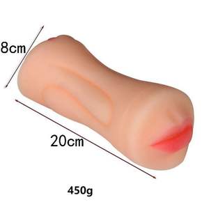 Masturbador Masculino con Vagina Realista, Copa con Doble Orificio, <span class=keywords><strong>Boca</strong></span> Oral, Copa de Avión, Muñeca de Masturbación con Vagina Artificial, Juguetes Sexuales para Hombres - Product Image 2