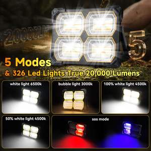 200W <b>Led</b> <b>work</b> <b>light</b> <b>rechargeable</b> 20000mah solar portable <b>light</b> 326Led battery <b>work</b> <b>light</b> 5 mode IP66 waterproof outdoor - Product Image 2