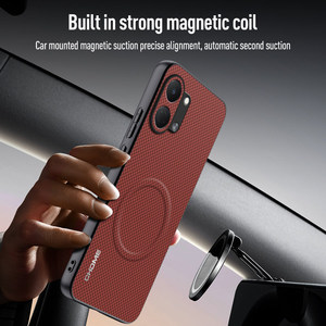 Funda de Lujo con Soporte Magnético para Coche, Textura de Cuero, para Tecno Spark Go 3 4G / KN3, Protección de Lente, Borde Suave - Product Image 2
