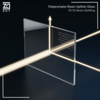 Plaque semi-réfléchissante en verre pour téléprompteur, idéale pour les systèmes de projection vidéo en studio et les caméras d'imagerie