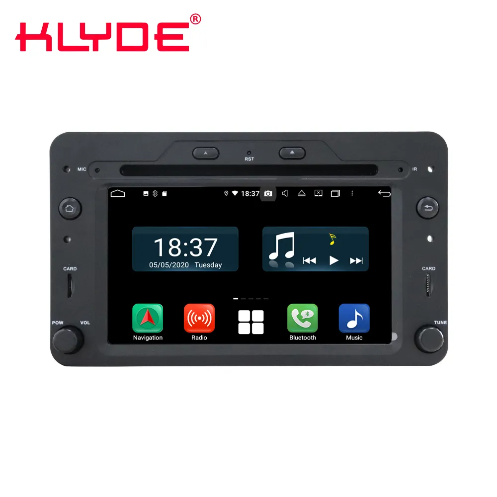 Klyde KD-6220 Android Auto Cd Dvd Carplay Multimedia Speler Gps Navigatie Voor Alfa Romeo 159 Sportwagon Spider/Brera 2005-2010