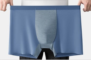 थोक मॉडल पुरुषों के अंडरवियर बड़े रेशम एंटीबैक्टीरियल क्रॉच सांस लेने योग्य और पुरुषों के लिए फ्लैट कॉर्नर अंडरवियर बॉक्सर - Product Image 2