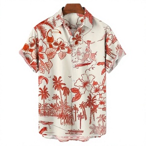 Camisa Formal de Spandex con Estampado Floral para Hombre, Otoño, Ecológica, Holgada, Transpirable, Estilo Urbano, Venta al Por Mayor - Product Image 1