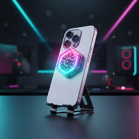 Support de téléphone magnétique F17 avec anneau lumineux et clip de refroidissement semi-conducteur pour le gaming