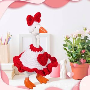 7 Inch <b>Desk</b> Outfits Valentine's St. Patrick's Day <b>Mini</b> Desktop Knitted Clothes for Goose Statues Holiday Decor - Product Image 6