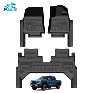 Alfombrillas de Coche Antideslizantes e Impermeables KQD TPE, Juego Completo de 3 Piezas, Patrón Geométrico, 3-3.5mm, Fácil Mantenimiento, 1 Año de Garantía, Modelo KQD-08596 - Product Image 2