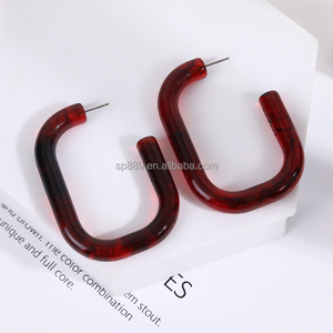 2025 nuovo arrivo <span class=keywords><strong>orecchini</strong></span> a cerchio in resina, - Product Image 5