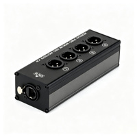 Boîtier de distribution audio 4 canaux RJ45 XLR, prolongateur de réseau DMX, câble Cat5e Cat6, boîtier métallique multicolore, connecteur XLR pour signal de scène