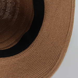 Japanese Handmade Crochet Knit Bucket <b>Hat</b> Solid Color Breathable Foldable <b>Summer</b> Beach Sun <b>Straw</b> Braided <b>Hat</b> for Ladies - Product Image 5