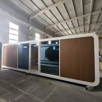 Cabane de luxe Apple avec vue panoramique en verre, maison modulaire en conteneur entièrement meublée pour le glamping, les sites touristiques et les hébergements touristiques