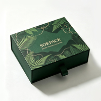 Boîte cadeau de luxe personnalisée pour parfum, avec tiroir rigide, ruban, languette de tirage, insert EVA multi-emplacements, ensemble de parfums, emballage écologique coulissant