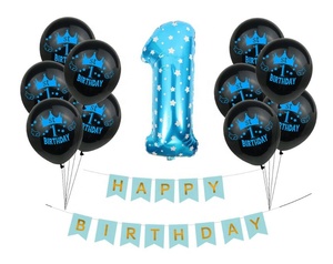 Kit di palloncini di 1 ° anno decorazioni per feste di <span class=keywords><strong>buon</strong></span> <span class=keywords><strong>compleanno</strong></span> rosa blu palloncino a elio bandiera Banner forniture per decorazioni per Baby Shower - Product Image 6