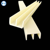 PVC glissière PVC plastique verre dur double rainure en forme de U push - pull porte coulissante rail goulotte profil