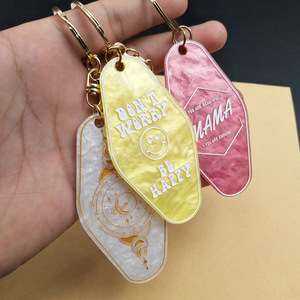 Nhà máy trực tiếp tùy chỉnh khắc laser nhựa acrylic Key tag khách sạn motel Keychain - Product Image 4