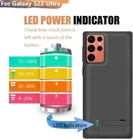 Étui de chargeur de batterie 10000 mAh pour Samsung Galaxy S22 Ultra S22 Plus, coque de charge portable, batterie externe pour Samsung S22