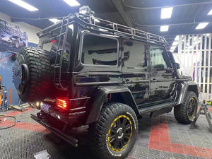 Nouveau Kit de carrosserie de sourcil de roue en fibre de carbone de style <span class=keywords><strong>4X4</strong></span> pour Mercedes-Benz Classe G W463 G63 <span class=keywords><strong>AMG</strong></span> G65 <span class=keywords><strong>G500</strong></span> amélioré pour G63 <span class=keywords><strong>AMG</strong></span> - Product Image 4