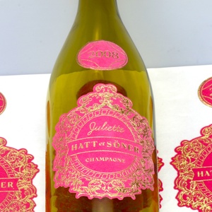 Premiums Custom Pink Velvet <b>Sticker</b> Labels Adhesive Packaging <b>Sticker</b> for Candle Jars Champagne Gold Foil Private Logo <b>Sticker</b> - Product Image 3