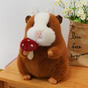 Nouvelle peluche de cochon d'Inde adorable et mignonne, transfrontalière, en train de câliner un <span class=keywords><strong>champignon</strong></span>, poupée de machine à griffes, cadeau/cadeau. - Product Image 2