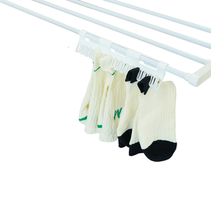 Stendibiancheria Pieghevole a 2 Livelli Effetto Legno con Ruote, <span class=keywords><strong>Stendino</strong></span> Mobile Salvaspazio <span class=keywords><strong>per</strong></span> Vestiti, Asciugamani e <span class=keywords><strong>Biancheria</strong></span> <span class=keywords><strong>per</strong></span> Casa e Balcone - Product Image 5