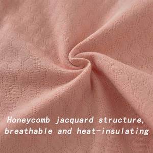 批发有机棉蜂巢提花拉链婴儿服装婴儿连体衣 - Product Image 4