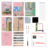 Tonecheer Vente en gros uniquement : Kit de miniatures de niches à livres DIY en bois avec lumière LED, thème voyage au Japon Sakura, pour les boutiques de cadeaux en gros