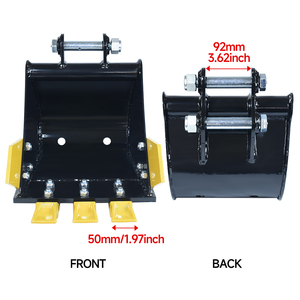 Nuevos Accesorios Avanzados para Miniexcavadoras: Cucharón de Acero de 300 mm con Dientes Resistentes al Desgaste para Excavación y Dragado a Baja Altura - Product Image 1