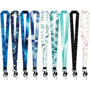 Custom Silk Screen Printing Logo Lanyard Personalized Sublimation Polyester Nylon ID Card Badge Holder Neck Strap Lanyards