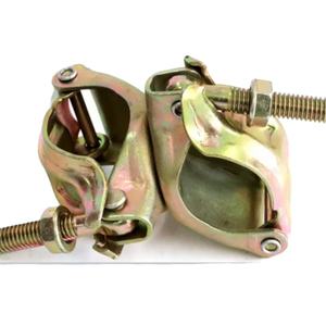 Doppio accoppiatore costruzione ponteggio morsetto mezzo acciaio zincato a goccia forgiato scala a cuneo parti girevole pressato fisso - Product Image 2