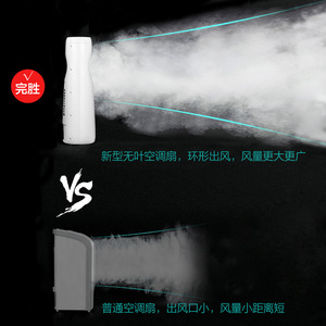 พัดลมทำความเย็นไร้ใบพัดขนาดเล็ก พร้อมคริสตัลน้ำแข็ง สำหรับบ้าน หอพัก ลมธรรมชาติ ใช้พลังงานไฟฟ้า ตั้งเวลาได้ 2-8 ชั่วโมง - Product Image 3