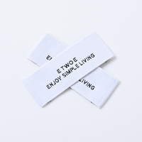 Étiquettes en tissu de coton biologique personnalisées étiquettes de vêtements tissés avec couture texturée pour vêtements pour vêtements tissés