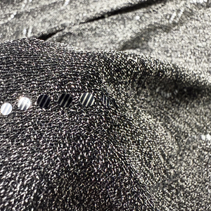 Shiny <span class=keywords><strong>Glitter</strong></span> reflektif Gold Net rok bahan 100% daur ulang poliester merajut Lurex Mesh Crepe payet renda kain - Product Image 3