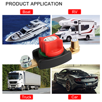 Interrupteur de déconnexion de batterie 12V-48V 275A, interrupteur isolateur coupant la courant pour voiture, camion, camping-car, bateau, marine, interrupteur de coupure de courant de batterie