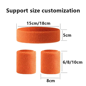 Factory Wholesale Custom Embroidered Logo Braided Cotton Christmas Tennis Sport Wristband Sweatbands <strong>Headband</strong> Set For Women Kids - Product Image 4