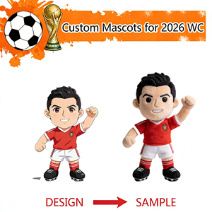 Fabricante de Peluches con Certificación CE y CPC, Personaliza Peluches de Jugadores de Fútbol Según Diseños - Product Image 4