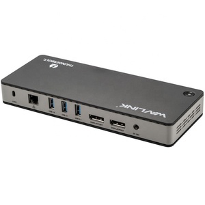 Station d'accueil WAVLINK UTD21D 11-en-1 Thunderbolt 3 USB 3.1 RJ45 Gigabit Ethernet pour <span class=keywords><strong>Mac</strong></span> et <span class=keywords><strong>Windows</strong></span>, affichage 4K 8K, concentrateurs USB Wavlink - Product Image 2