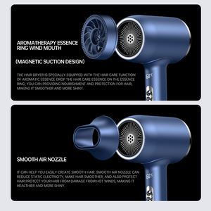 Professionnel grande puissance 2200W sèche-cheveux diffuseur Hd08 Bldc sans feuilles haute vitesse négatif ionique sèche-cheveux brosse - Product Image 2