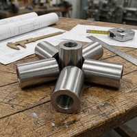Connecteur de barres d'armature en acier au carbone moderne et durable, haute résistance à la traction, conception industrielle pour appartements et villas