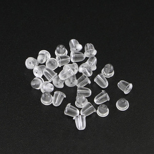 Plastic Ear Studs Bullet Shape <b>Clear</b> <b>Resin</b> Earring Tips For Stud Earrings Accessory - Product Image 1