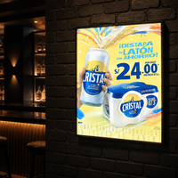 Yüksek parlaklıkta EL Elektrolüminesan Film Reklam İmza Işıklı Poster Animasyonlu Tabela Paneli