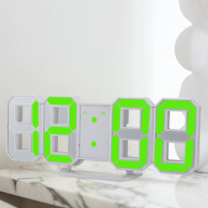 리모컨 포함 LED 3D 디지털 벽시계, 가정 거실용 대형 모던 야간 조명 알람 시계 - Product Image 6