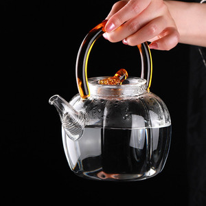 Service à thé kung fu ménager 2022, bouilloire avec abat-jour en verre borosilicate, four électrique, <span class=keywords><strong>poterie</strong></span>, cuisson à la vapeur, théière pour faire le thé - Product Image 2