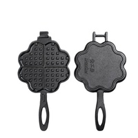 Meilleure vente Poêle à griller en fonte Poêle à gaufres carrée émaillée de cuisine pour steak Griller Outil de cuisson en métal